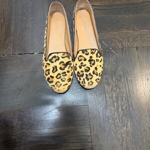 J. Crew Animal Print Flats - Brown and Black
